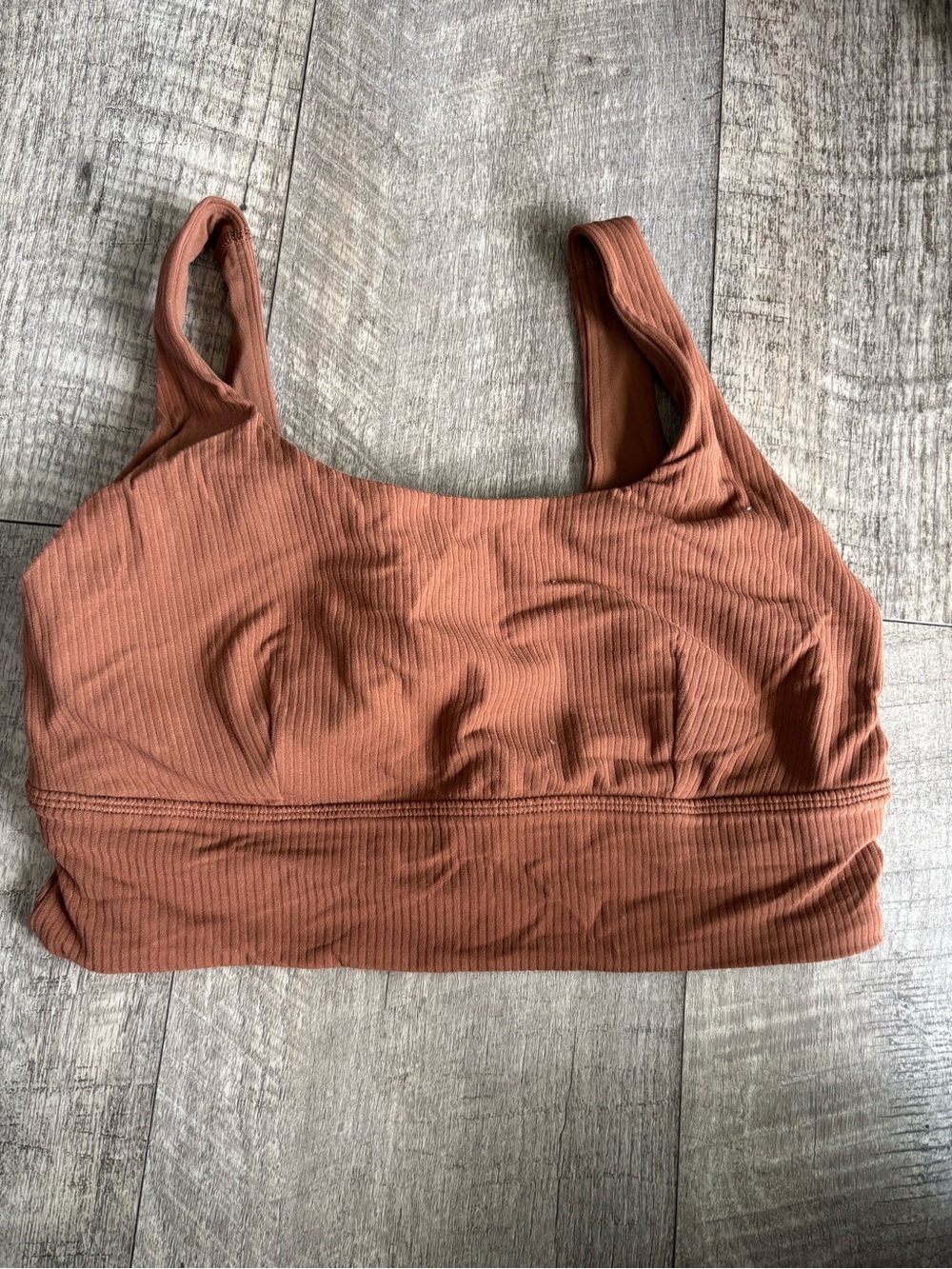 lululemon athletica Ribbed Scoop Bralette in Rust